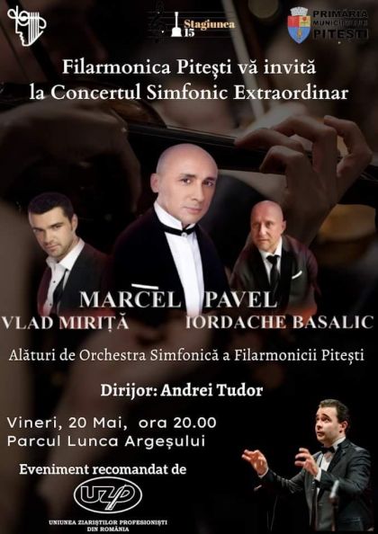 De Zilele Piteștiului, Marcel Pavel, Vlad Miriță și Iordache Basalic în concert vocal-simfonic