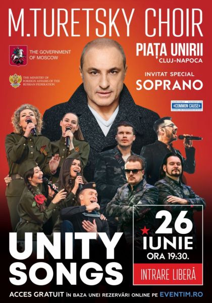 Mega concert gratuit la Cluj! Celebrele grupuri vocale rusești Turesky Choir și Soprano...